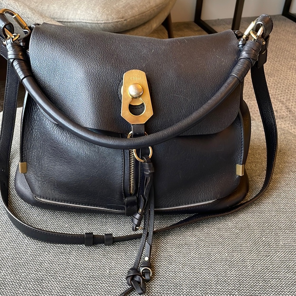 Authentic Chloe Owen purse -rare navy blue colour